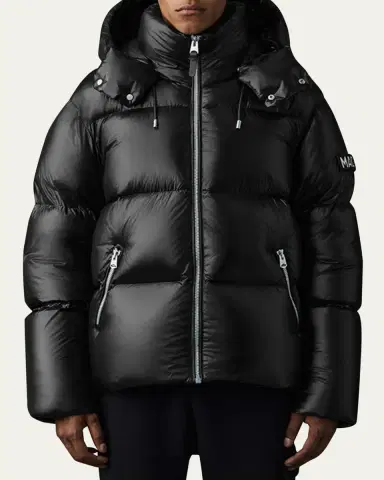 Mackage Men's Kent Short Hooded Puffer Coat | Thumbnail 4 Mackage Men's Kent Short Hooded Puffer Coat | Thumbnail 4