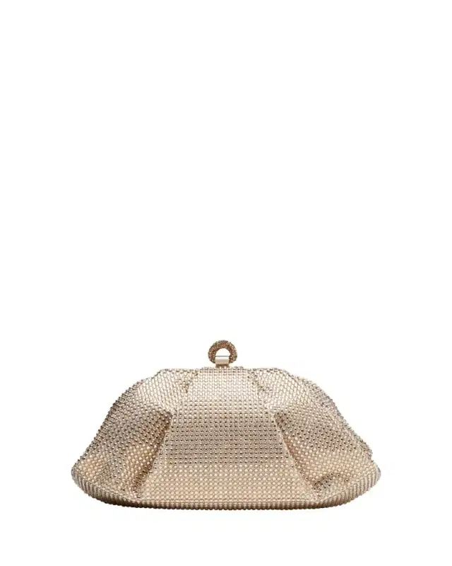 Gemma Pleated Crystal Clutch Bag