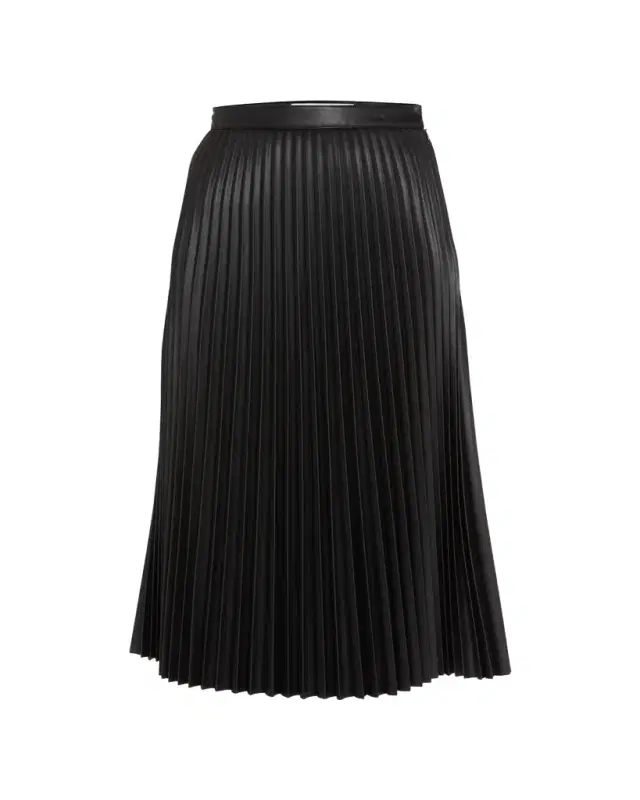 Proenza Schouler White Label Pleated Vegan Leather Midi Skirt