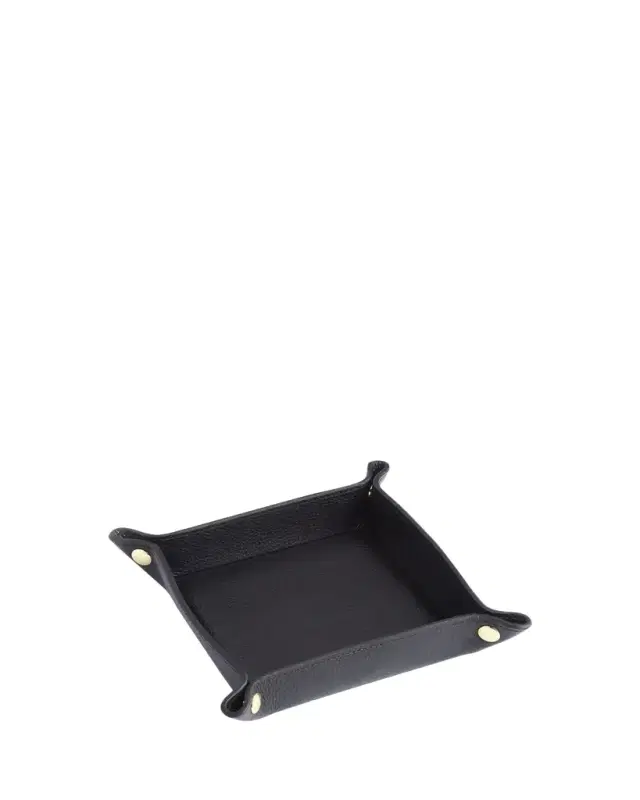 ROYCE New York Monogrammed Leather Catchall Valet Tray, Personalized