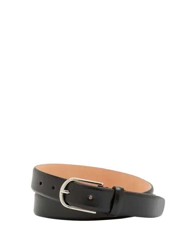 Simonnot Godard Men's Saffiano Leather Belt, 30mm