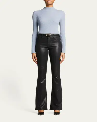 L'Agence Marty Ultra High-Rise Coated Flare Jeans | Thumbnail 2 L'Agence Marty Ultra High-Rise Coated Flare Jeans | Thumbnail 2