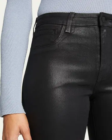 L'Agence Marty Ultra High-Rise Coated Flare Jeans | Thumbnail 5 L'Agence Marty Ultra High-Rise Coated Flare Jeans | Thumbnail 5