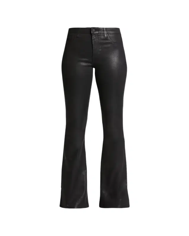 L'AGENCE Marty Ultra High-Rise Coated Flare Jeans