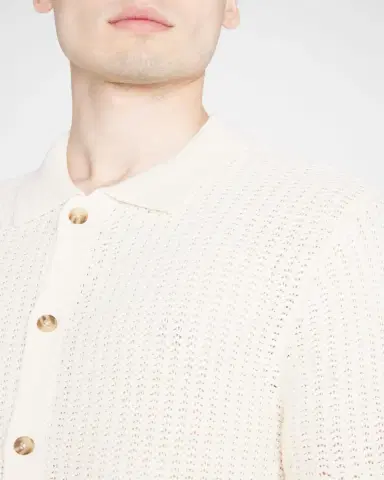 Vince Men's Crochet Button-Down Shirt | Thumbnail 4