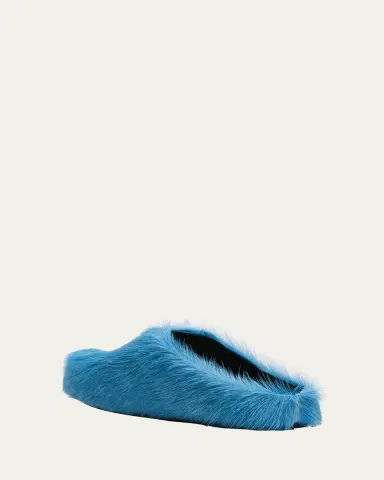 Marni Men's Fussbett Calf Hair Sabot Mules | Thumbnail 4