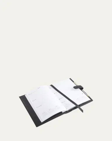 Royce New York Monogrammed Executive Weekly Leather Calendar Planner, Personalized | Thumbnail 3