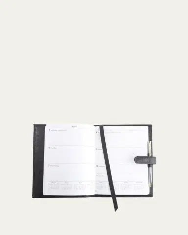 Royce New York Monogrammed Executive Weekly Leather Calendar Planner, Personalized | Thumbnail 4