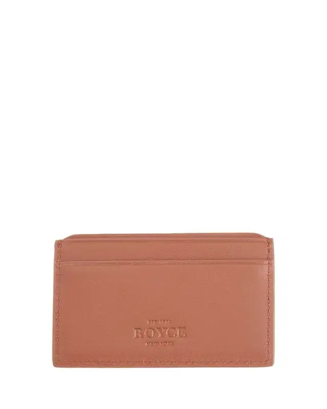 ROYCE New York Monogrammed RFID Blocking Leather Card Wallet, Personalized