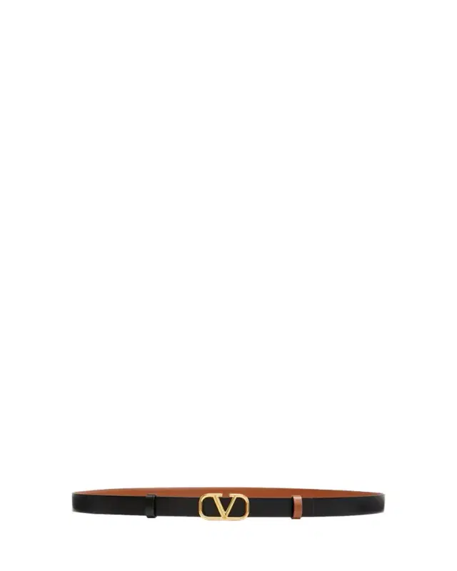 Valentino Garavani VLogo Leather Belt, 20mm