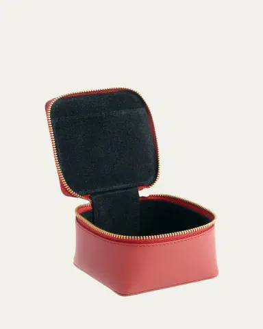 Royce New York Monogrammed Leather Jewelry Trinket Case, Personalized | Thumbnail 3