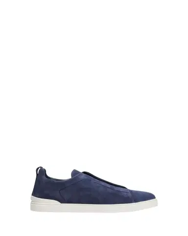 ZEGNA Men's Triple Stitch Suede Sneakers | Thumbnail 1