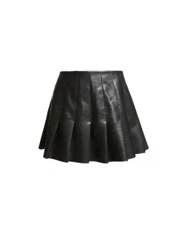 Alice + Olivia Carter Vegan Leather Pleated Mini Skirt | Thumbnail 1 Alice + Olivia Carter Vegan Leather Pleated Mini Skirt | Thumbnail 1