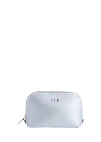 ROYCE New York Monogrammed Large Leather Cosmetic Bag, Personalized | Thumbnail 1