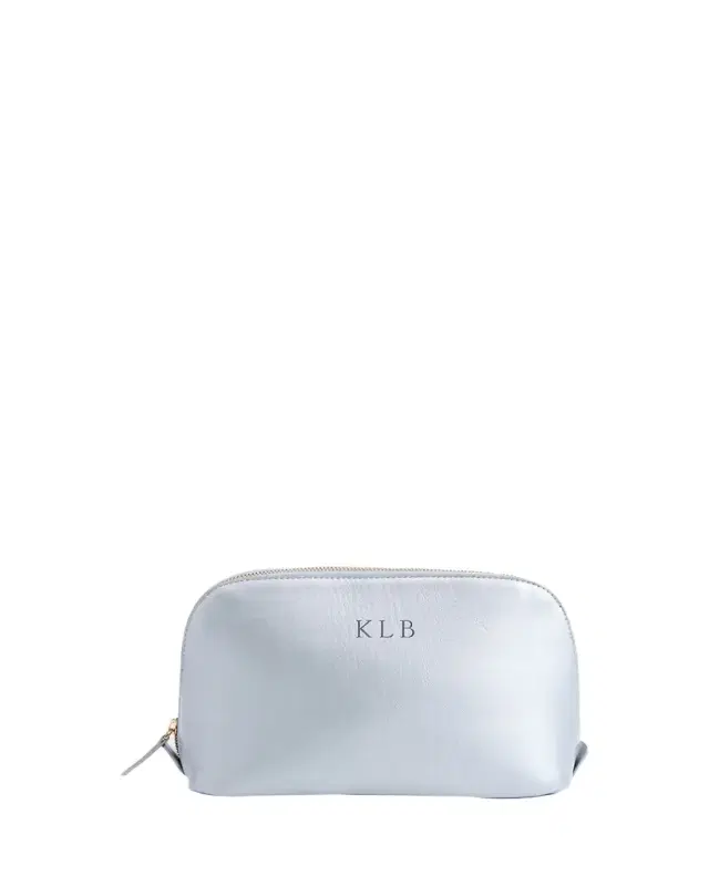 ROYCE New York Monogrammed Large Leather Cosmetic Bag, Personalized