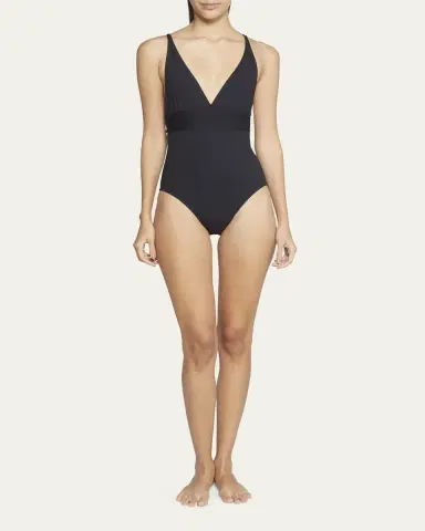 ERES Larcin Deep V Triangle One-Piece Swimsuit | Thumbnail 2