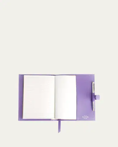ROYCE New York Monogrammed Leather Executive Journal with Rollerball Pen, Personalized | Thumbnail 4