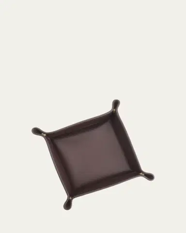 ROYCE New York Monogrammed Leather Catchall Valet Tray, Personalized | Thumbnail 2