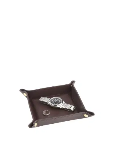 ROYCE New York Monogrammed Leather Catchall Valet Tray, Personalized | Thumbnail 1