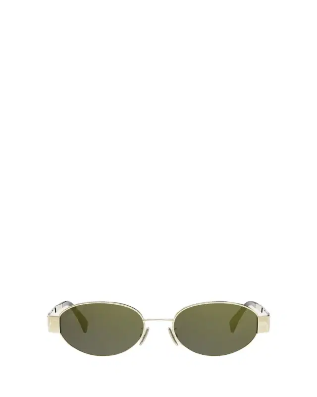 CELINE Triomphe Oval Metal Sunglasses