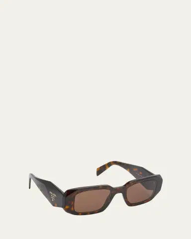 Prada Men's Rectangle Acetate Logo Sunglasses | Thumbnail 2 Prada Men's Rectangle Acetate Logo Sunglasses | Thumbnail 2