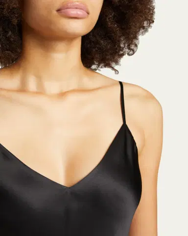 L'Agence Jodie V-Neck Silk Slip Dress | Thumbnail 5