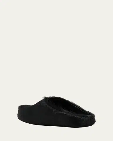 Marni Men's Fussbett Calf Hair Sabot Mules | Thumbnail 4