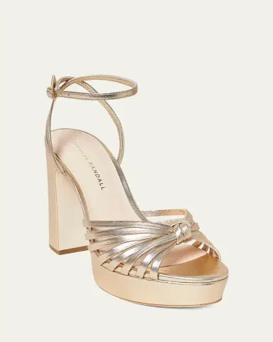 Loeffler Randall Rivka Metallic Knot Platform Sandals | Thumbnail 4 Loeffler Randall Rivka Metallic Knot Platform Sandals | Thumbnail 4