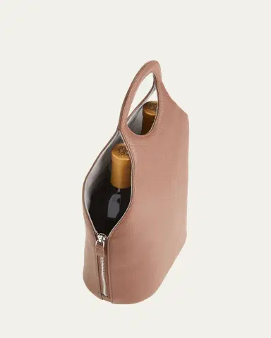 Royce New York Personalized Leather Double Wine Champagne Carrying Case | Thumbnail 2
