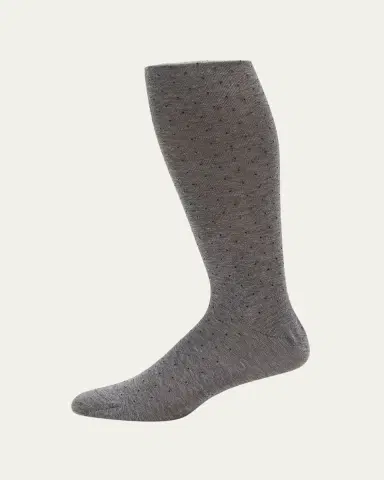 Pantherella Men's Gadsbury Pindot Crew Socks | Thumbnail 2