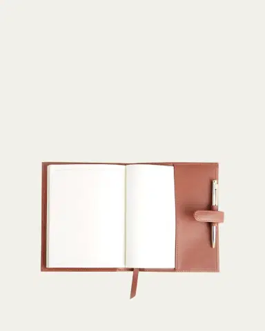 ROYCE New York Monogrammed Leather Executive Journal with Rollerball Pen, Personalized | Thumbnail 2