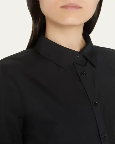 Carolina Herrera Classic Cotton Button-Front Shirt | Thumbnail 5 Carolina Herrera Classic Cotton Button-Front Shirt | Thumbnail 5