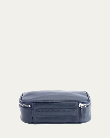 ROYCE New York Monogrammed Travel Tech Organizer Leather Case, Personalized | Thumbnail 2