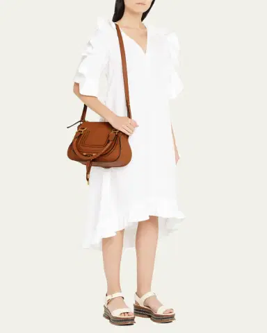 Chloé Marcie Small Satchel Bag in Grained Calfskin | Thumbnail 5 Chloé Marcie Small Satchel Bag in Grained Calfskin | Thumbnail 5