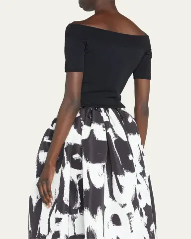 Alexander McQueen Knit Off-the-Shoulder Top | Thumbnail 3