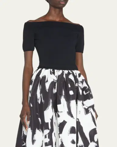 Alexander McQueen Knit Off-the-Shoulder Top | Thumbnail 4