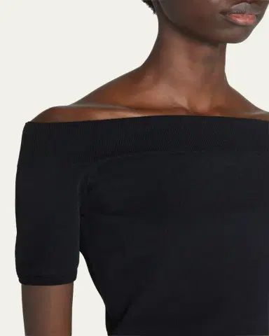 Alexander McQueen Knit Off-the-Shoulder Top | Thumbnail 5