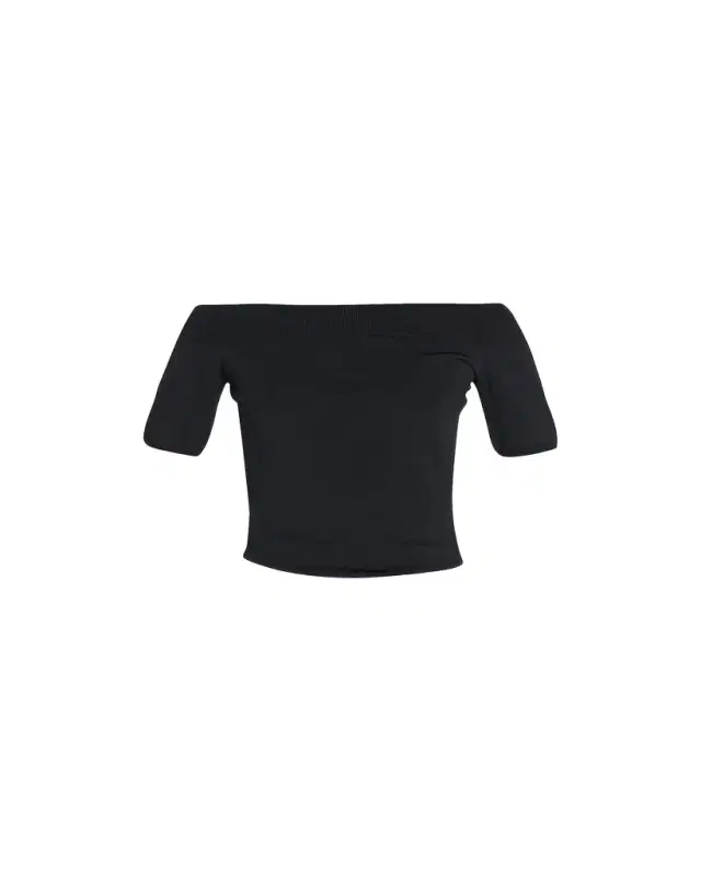 McQueen Knit Off-the-Shoulder Top