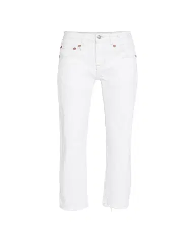 R13 Boy Straight Cropped Frayed Hem Jeans | Thumbnail 1