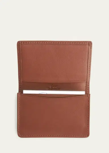 ROYCE New York Monogrammed Leather Card Holder Wallet, Personalized | Thumbnail 2