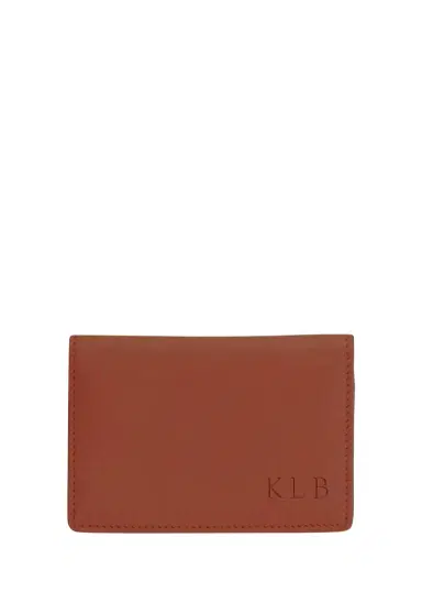 ROYCE New York Monogrammed Leather Card Holder Wallet, Personalized | Thumbnail 1