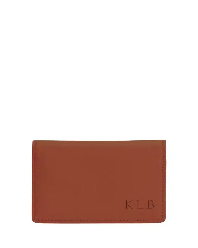 ROYCE New York Monogrammed Leather Card Holder Wallet, Personalized