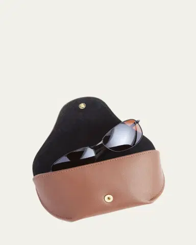 Royce New York Monogrammed Leather Sunglasses Carrying Case, Personalized | Thumbnail 2
