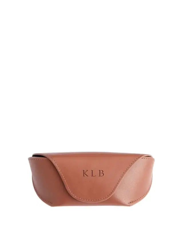 ROYCE New York Monogrammed Leather Sunglasses Carrying Case, Personalized