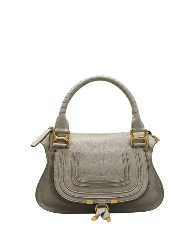 Chloe Marcie Small Satchel Bag in Grained Calfskin