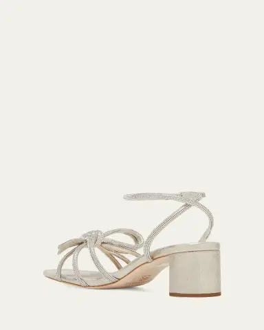 Loeffler Randall Mikel Strass Bow Ankle-Strap Sandals | Thumbnail 4