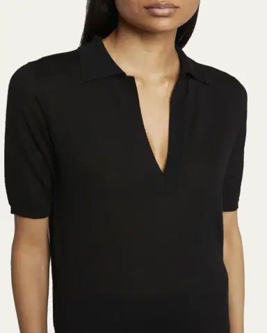 Gabriela Hearst Frank Cashmere Polo Top | Thumbnail 5 Gabriela Hearst Frank Cashmere Polo Top | Thumbnail 5