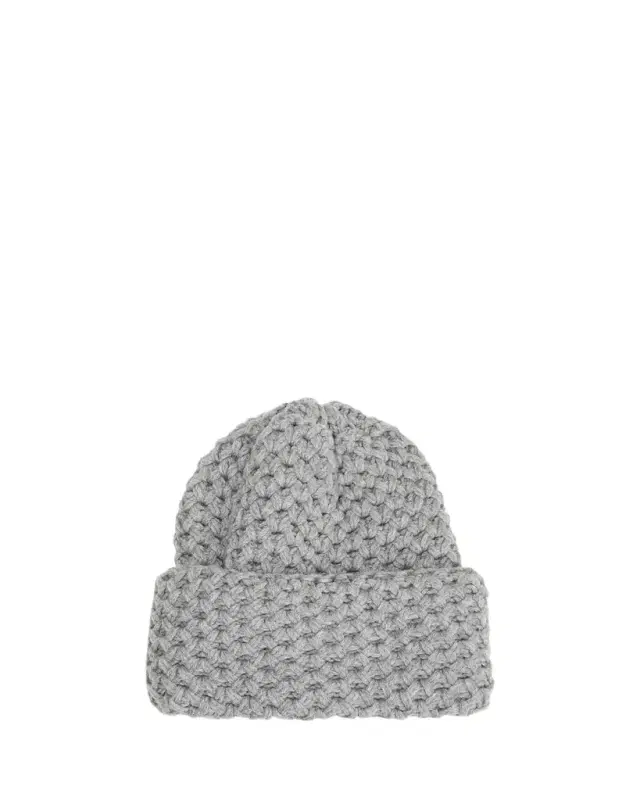Cashmere Honeycomb Knit Beanie