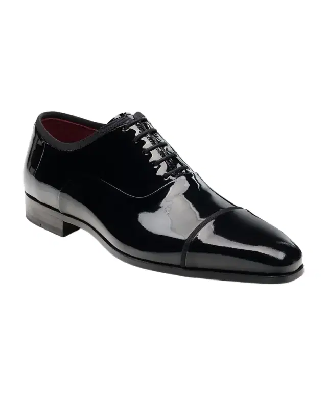 Magnanni Men's Jadiel Patent Cap-Toe Oxfords