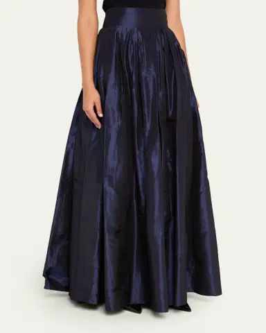 Carolina Herrera Pleated Silk Ball Skirt | Thumbnail 4